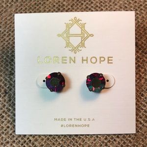Loren Hope Kaylee AB Fuchsia Round Studs